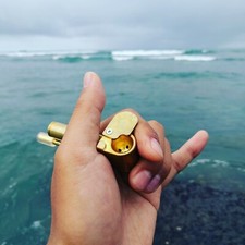 Original Shaka Pipe Unique Brass All-in-One w Stash Tube & Poker Made in Hawaii picture