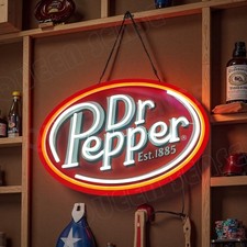 Dr Pepper LED Neon Sign With Dimmer USB Powered Adjustable Light picture