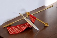 The Legendary Spear of Kratos 21 Karat Pure Gold Plated, Etched Blade picture