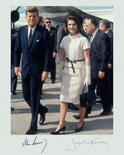 John F Kennedy & Jacqueline Kennedy 1963 Signed Colorized 8x10 Photo REPRINT picture