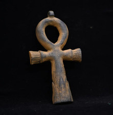 Authentic Ancient Egyptian Antiquities Stone Ankh Key of Life Statue Egyptian BC picture