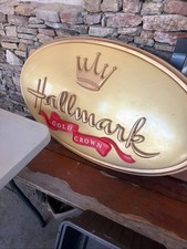 Vintage HALLMARK GOLD CROWN SIGN (oval) Excellent Condition picture