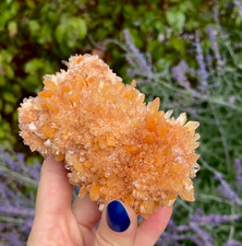 Creedite Crystals Superb Gemmy Orange Color From Mexico 9.6 Cm's picture