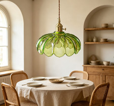 Vintage Green Glass Pendant Lamp picture