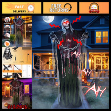6FT Life-Size Animated Halloween Decorations - Spooky Outdoor Animatronics Prop picture