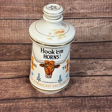 Vintage 1971 Stitzel-Weller Texas Longhorns 30 Victories Porcelain Decanter 9in picture