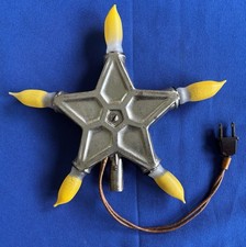 Vintage Royal Star Metal Christmas Tree Topper  C7 Bulbs Five Light picture