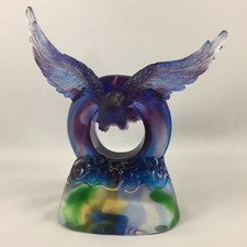 Liuli Crystal Glass Soaring into bright future (Eagle) Ornament – Feng Shui Deco picture