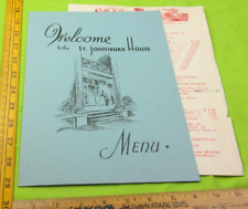 St. Johnsbury House restaurant menu 1952 Vermont picture