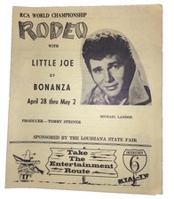 RCA World Championship Rodeo Program Rare Michael Landon 