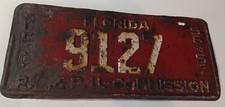 Rare Vtg 56/57License Plate REC RR&PU -Commision License Plate picture