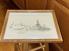 Vintage Framed Photo USS Silversides Muskegon, Michigan  picture