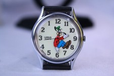 Rare Vintage Seiko by Lorus Backwards Goofy  Glow in The Dark Disney Watch 1980 picture