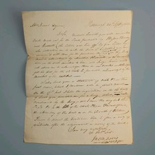 1832 U.S. Marshal John M. Davis Letter 166 PA Land Tracts O&H Watermark picture