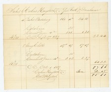 1839 NYC Merchant Manuscript Invoice Corlies Haydock & Co Textile Cloth Wadding picture