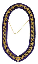 33rd Degree Scottish Rite Chain Collar Gold Plated Masonic Freemason Regalia picture