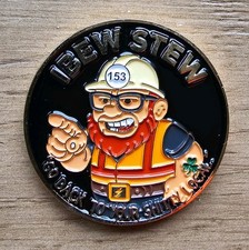 IBEW Local 153 Challenge Coin South Bend, Indiana Cry Baby Steward picture