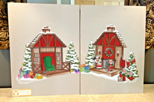 VTG. 1979 VAUGHN'S DISPLAY CO. ORIGINAL CHRISTMAS DISPLAY ART HANDPAINTED DESIGN picture