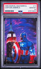 1995 Marvel Masterpcs. Captain America #17 PSA 10 Gem MT Graded Card picture