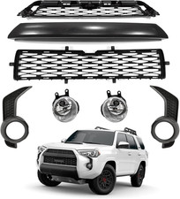 Front Bumper Upper & Lower Grille Assembly + Fog Lights Suit Fit for 2014-2019 T picture