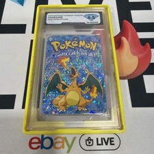 2000 Charizard Pokemon #6 Blue Prism - Holo Vending Sticker DSG 9.5 picture