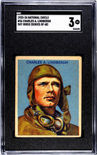 1933-1934 National Chicle Sky Birds #36:  CHARLES A. LINDBERGH (USA) ~ SGC 3 picture