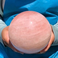 9.15LB Rare Natural Pink Crystal Ball Quartz Crystal Bll Reiki Healing 1131 picture