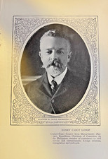 1906 Vintage Magazine Illustration Henry Cabot Lodge Massachusetts Senator picture
