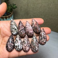 9pcs Natural leopard print semi-precious Ring face Crystal specimens 33g A5938 picture