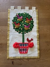 Vintage Bucilla Christmas Felt Sequins Hanging Decoration Partridge in Pear Tree picture