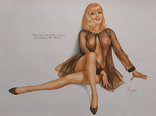 VINTAGE ALBERTO VARGAS ORIGINAL PINUP - ISN'T THAT BETTER EXERCISE THAN JOGGING picture