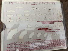 Vintage Bonney Forge Piping System Drawing Template Drafting Tool w Sleeve picture