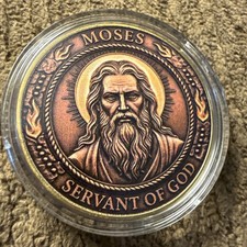 “MOSES” Servant Of God With The Ten Commandments Commerative Coin picture