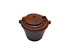1800's  Cast iron the Home glue melting pot with handle old German logo 3
