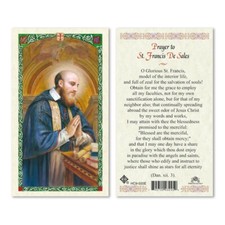 Prayer to Saint Francis De Sales - Paperwork Holy Card 555ENL picture