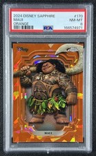 MAUI PSA 8 2024 TOPPS CHROME DISNEY SAPPHIRE #170 ORANGE REFRACTOR 6/25 picture