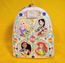 Loungefly Disney Princess & Sidekicks Floral Portraits Mini Backpack NEW picture