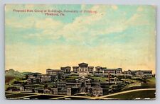 Pittsburgh PA University of Pittsburg Proposed New Buildings Old Postcard 1900s picture