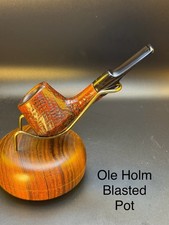 Vintage Ole Holm Blasted Pot 574 Tobacco Pipe picture