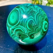 3LB  Natural malachite ball quartz crystal energy ball reiki healing picture