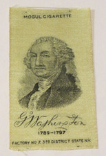 George Washington President 1910 Mogul Cigarettes Tobacco Silk S77 Antique Rare picture