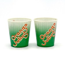 Orange Julius Cup Vintage Sample Size Set/2 Excellent Condition Mall 1980s picture