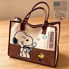 2025 New Starbucks Snoopy Tote Bag Shoulder Bag BROWN/WHITE Color-Free Shipping picture