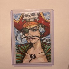 Jason Keith Phillips  1/1 Sketch Card Treasure Chests And Booty picture