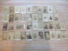 ANTIQUE CDV CARDS 1800'S LOT (41) - PHOTOGRAPHY EPHEMERA -SCOTTISH DESCENT -READ picture