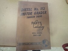 Original 1955 Cat Caterpillar 112 Diesel Parts Catalog Manual picture