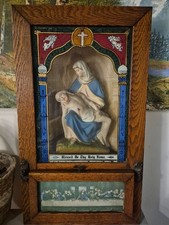 Wood Framed - Shadow Box - The Pieta - The Last Supper (CU885) Sick Call Box picture