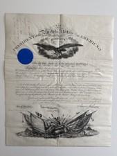 1866 Andrew Johnson And Stanton Signed Civil War Brevet-Benjamin Tilghman USCT picture