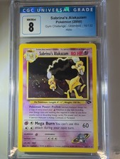 WOTC 2000 Pokemon Sabrina's Alakazam Gym Challenge Holo #16 CGC 8 NM-Mint SWIRL  picture