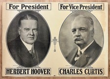 1928 Herbert Hoover Charles Curtis Jugate Campaign Harris & Ewing picture